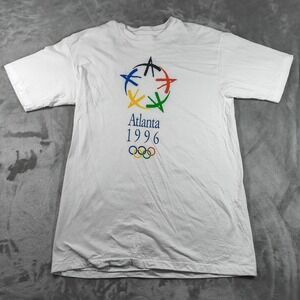 Vintage 1996 Atlanta Olympics Shirts Mens XL White Sports Single Stitch 90s  USA